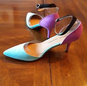 Chinese Laundry Suede Ankle Strap Pumps Size 8
